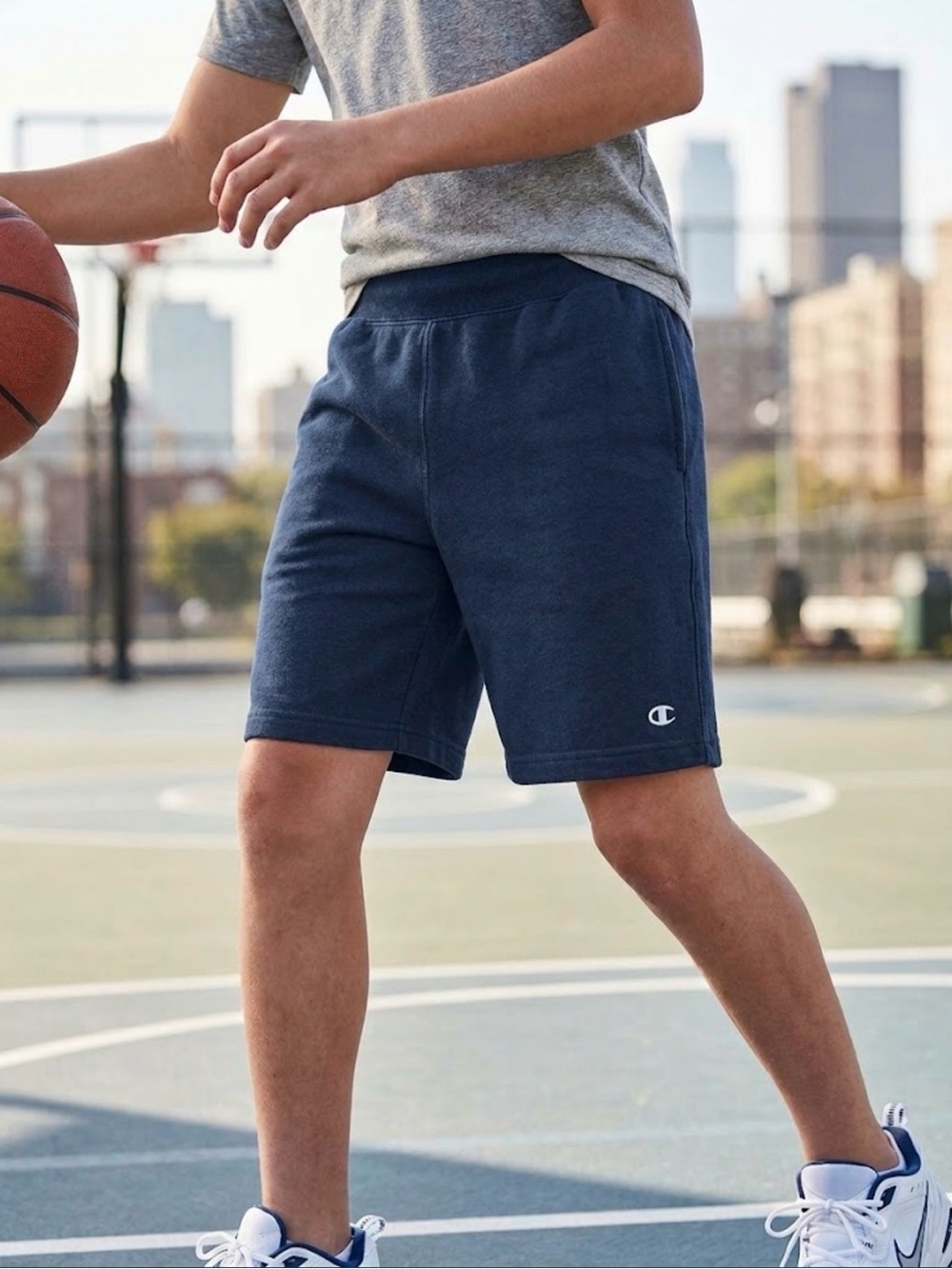 Champion Jersey Shorts, Blue Boys Kids Size Extra Large 14-16